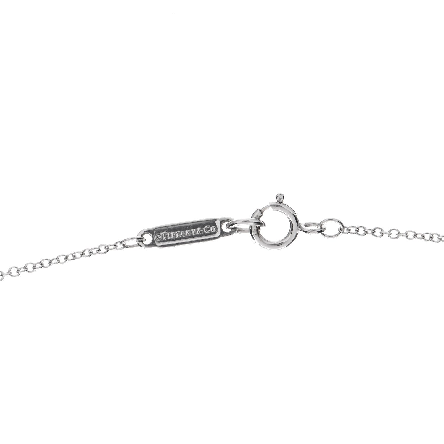 Tiffany 18K White Gold Diamond Mini Bow Pendant Necklace 4 of 5