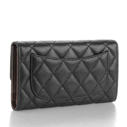 Chanel Caviar Quilted Large Flap Wallet Black 3 of 8