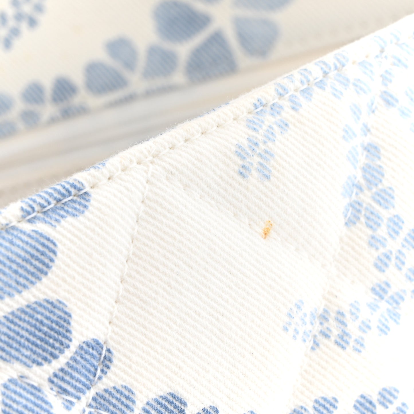 Printed Denim Coco Beach Quilted Small Single Flap Light Blue White