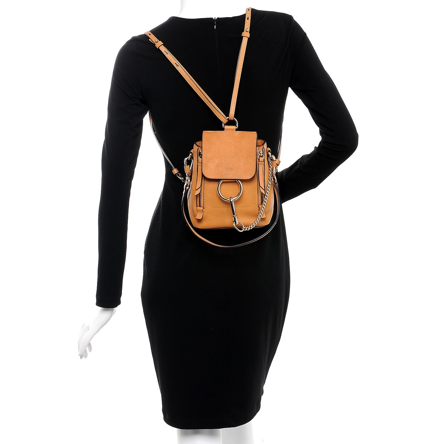 Suede Calfskin Mini Faye Backpack Blushy Pink