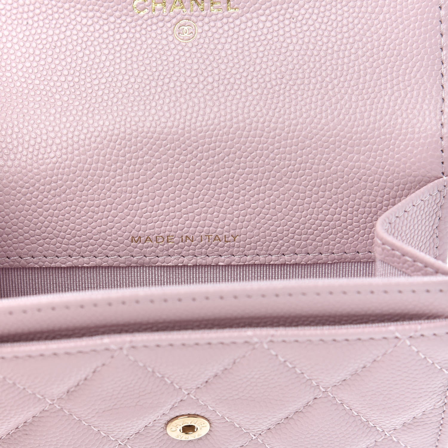 Chanel Caviar Quilted Flap Card Holder Wallet Light Pink 7 of 8