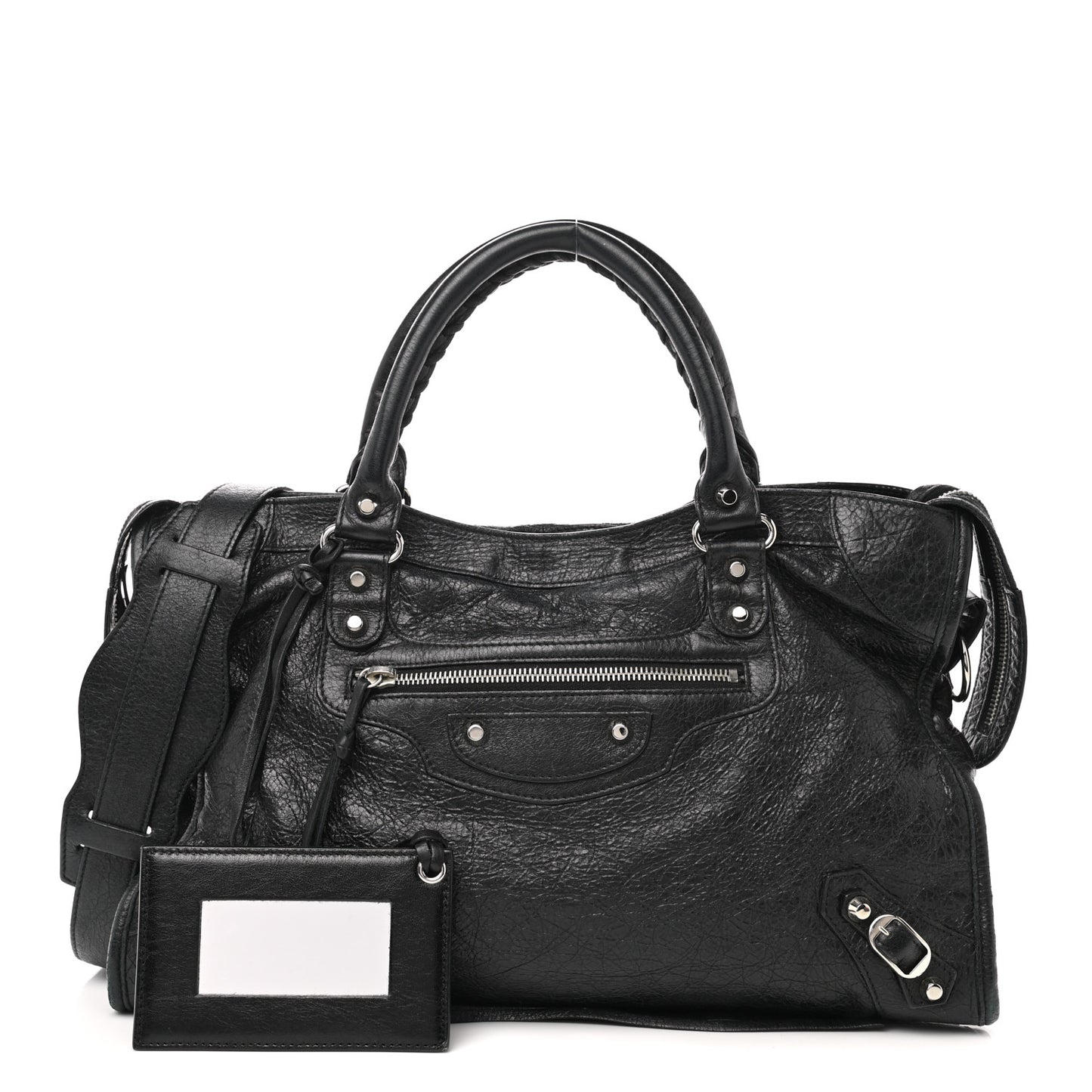 Agneau Classic Silver Hardware City Black