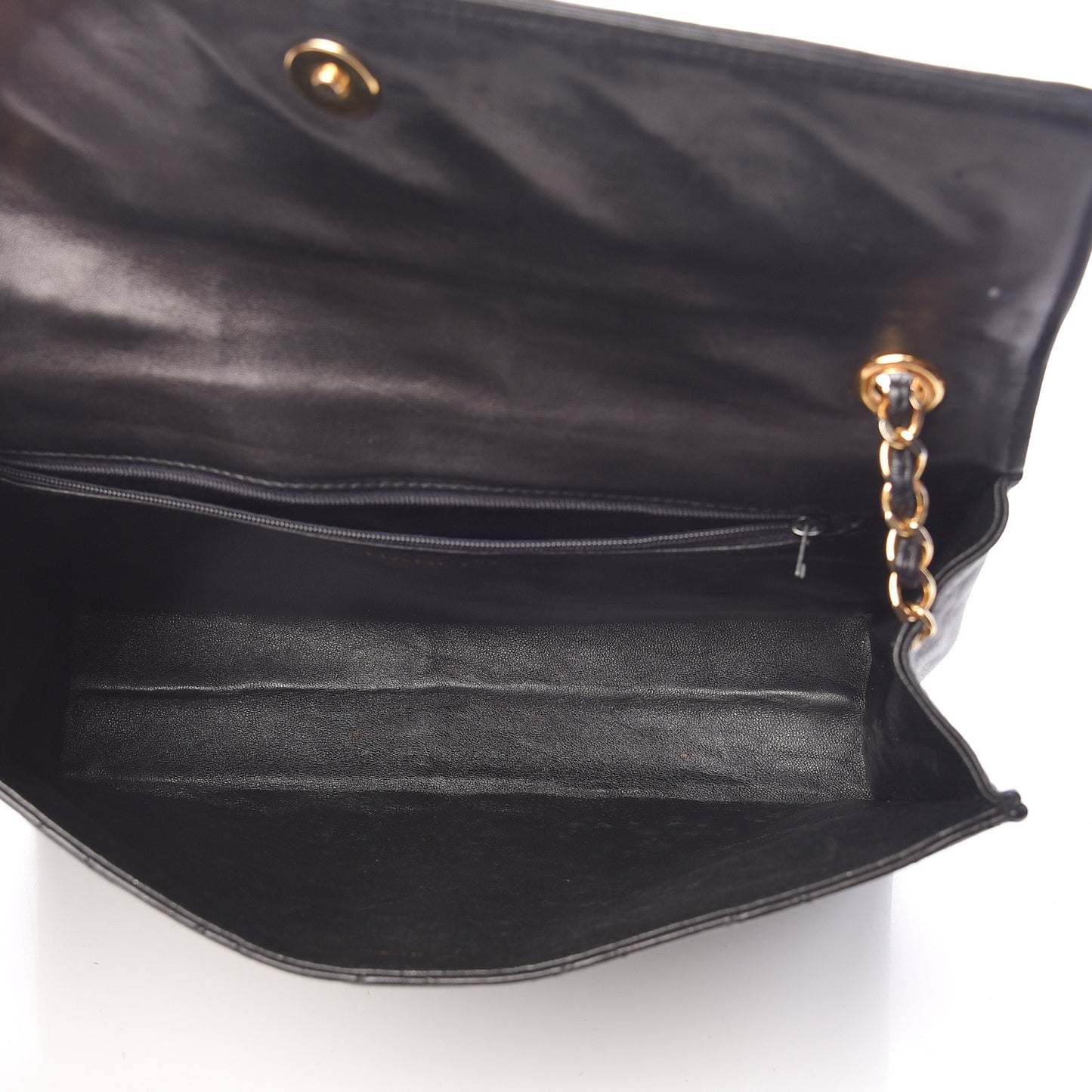 Lambskin Quilted CC Tassel Shoulder Flap Bag Black