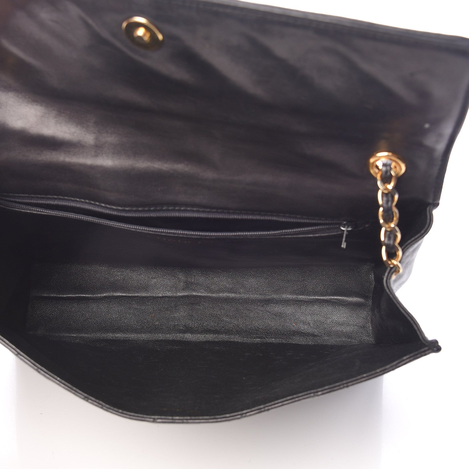 Chanel Lambskin Quilted CC Tassel Shoulder Flap Bag Black 5 of 13