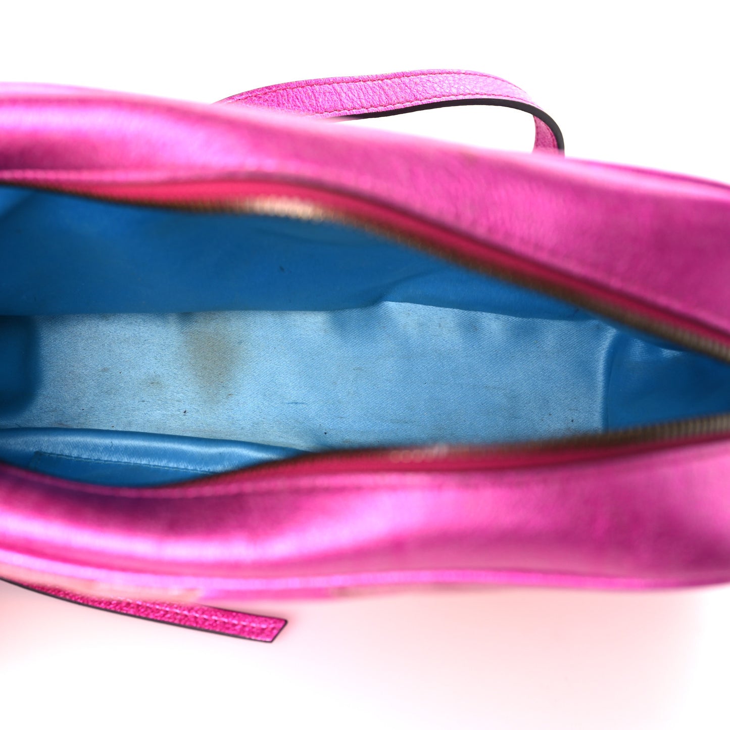 Laminated Nappa Matelasse Small GG Marmont Chain Shoulder Bag Fuxia Rosso Rosa