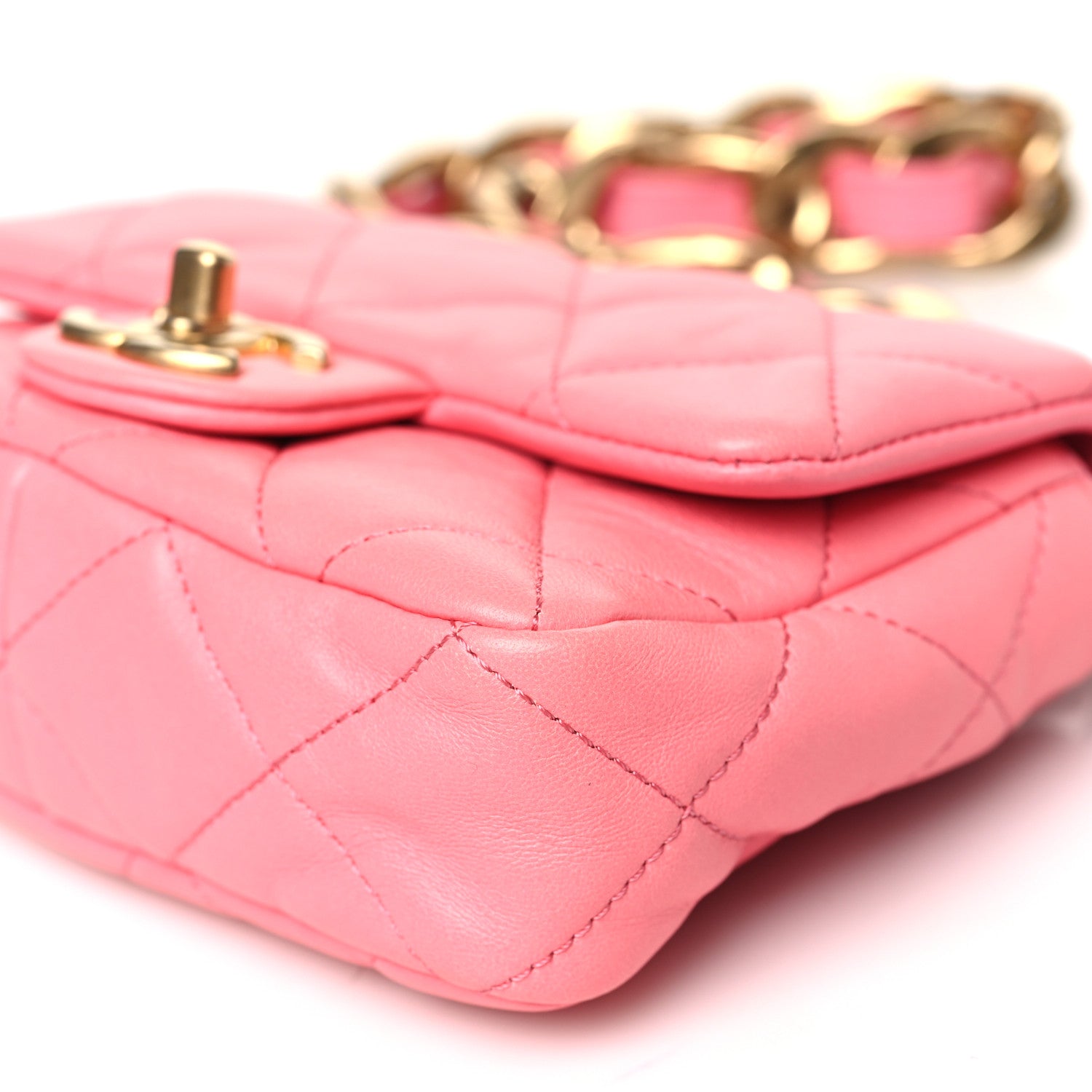 Chanel Lambskin Quilted Mini Funky Town Flap Pink 10 of 10