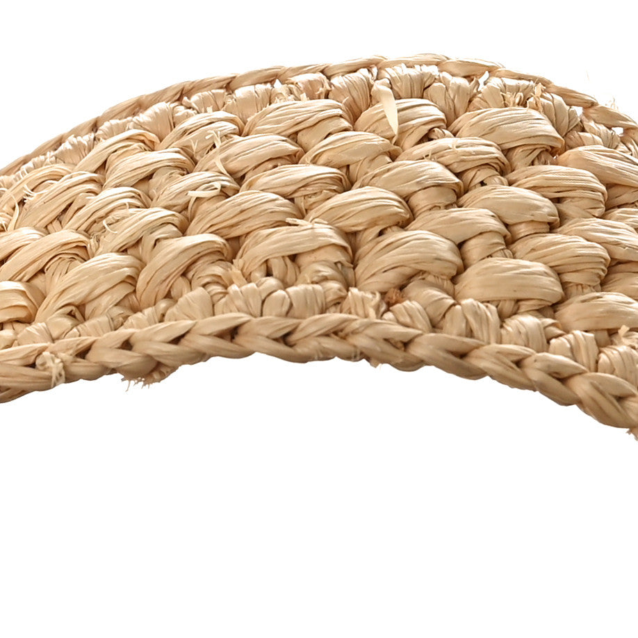 Raffia Medium Paula's Ibiza Logo Tote Natural Tan