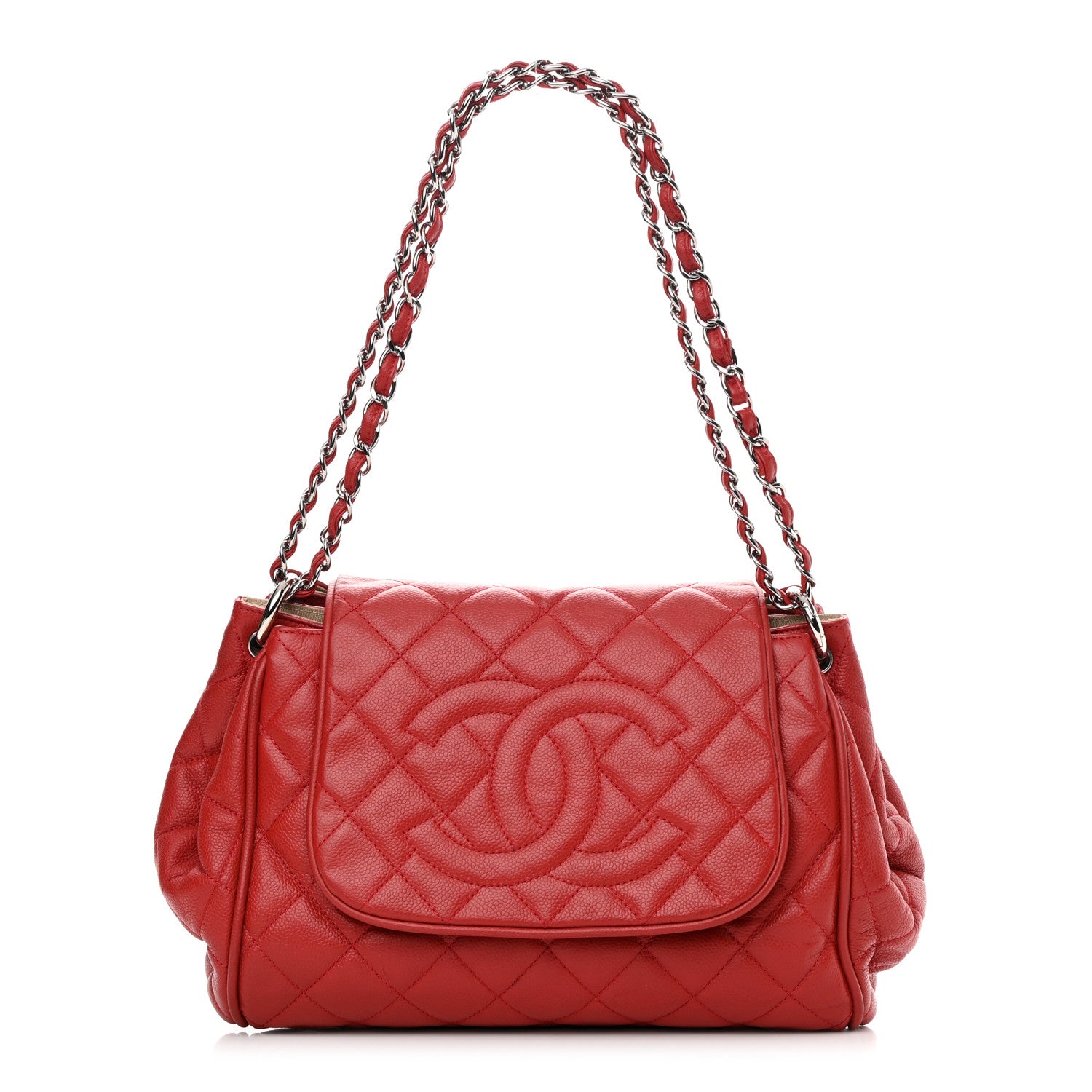 Chanel Caviar Quilted Timeless Accordion Flap Red 1 of 10
