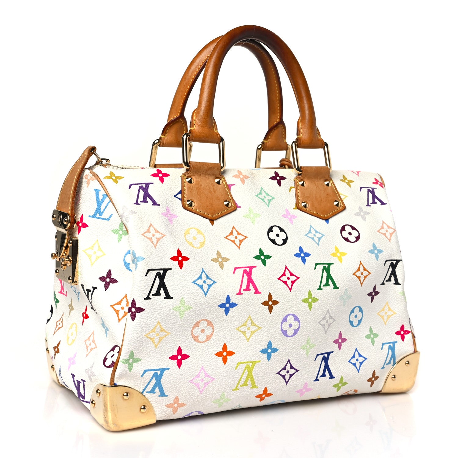 Louis Vuitton Monogram Multicolor Speedy 30 White 3 of 9