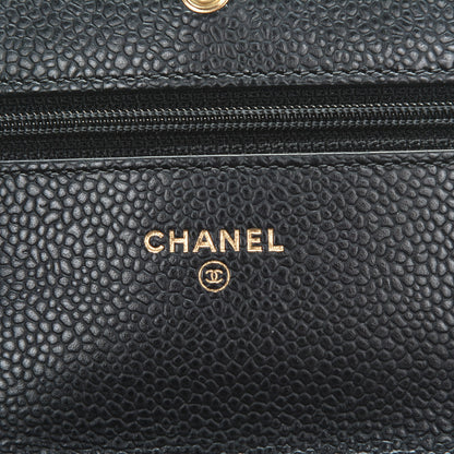 Chanel Caviar Quilted Wallet On Chain WOC Black 6 of 8