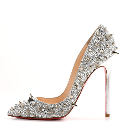 Christian Louboutin Potpourri Strass Pigalli 120 Pumps 36 Silver 1 of 12