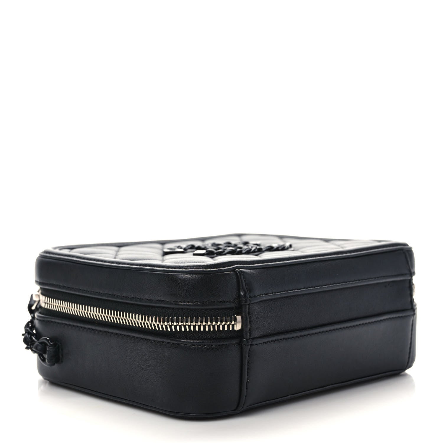Chanel Lambskin Quilted Small CC Filigree Vanity Case Black 4 of 9