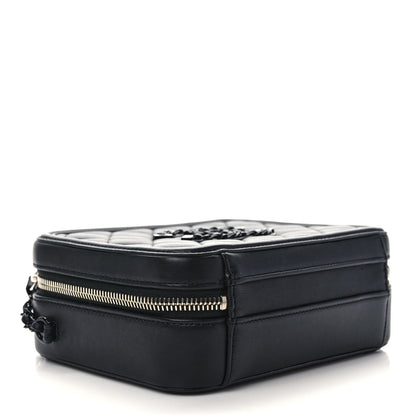 Chanel Lambskin Quilted Small CC Filigree Vanity Case Black 4 of 9