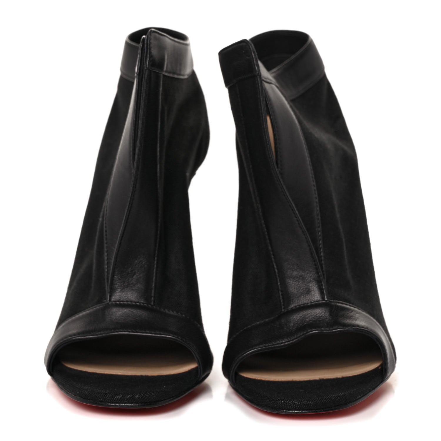 Christian Louboutin Canvas Calfskin Chaotic 100 Ankle Boots 38 Black 2 of 7