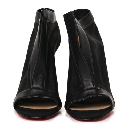 Christian Louboutin Canvas Calfskin Chaotic 100 Ankle Boots 38 Black 2 of 7