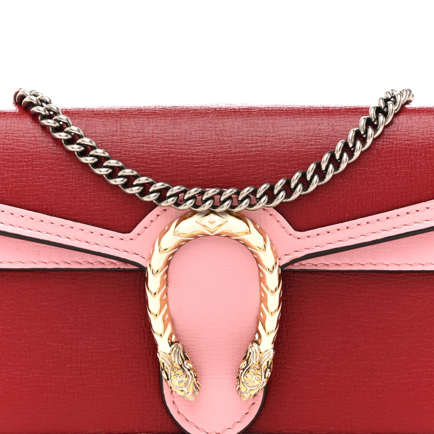 Gucci Azalea Calfskin Enamel Super Mini Dionysus Shoulder Bag New Cherry Red Wild Rose Off White 7 of 10
