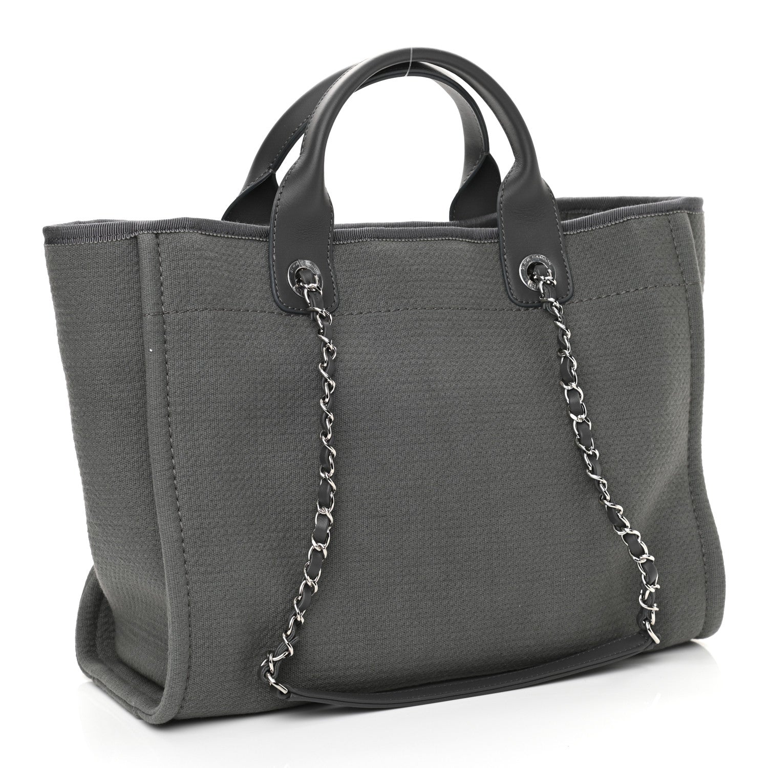 Chanel Mixed Fibers Small Deauville Tote Grey 4 of 11