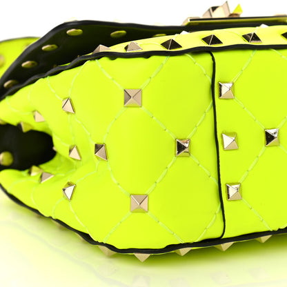 Valentino Garavani Calfskin Micro Rockstud Spike Shoulder Bag Lime 8 of 9