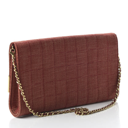 Chanel Denim Chocolate Bar Flap Red 3 of 10