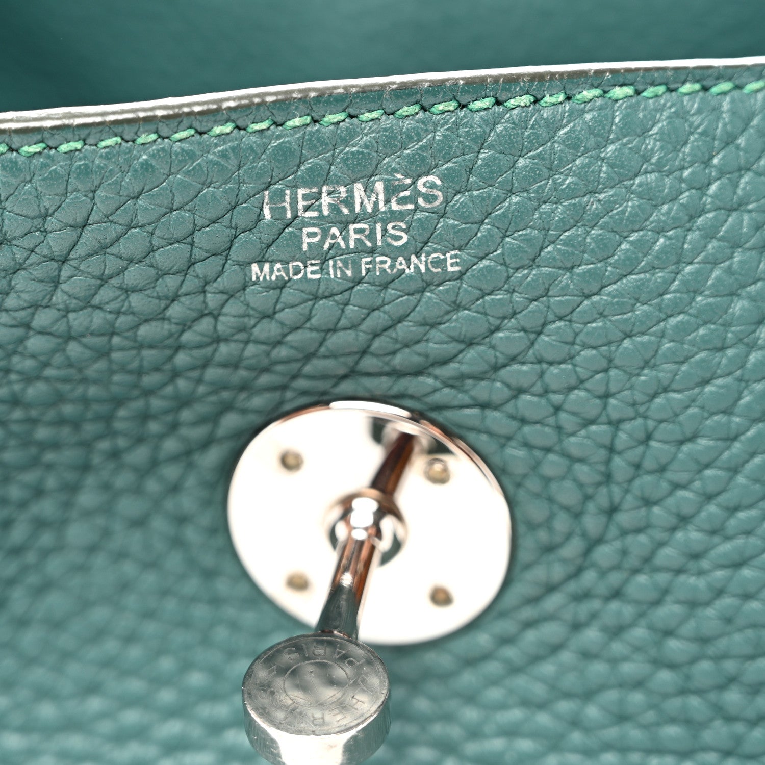 Hermes Taurillon Clemence Lindy 30 Malachite 6 of 10