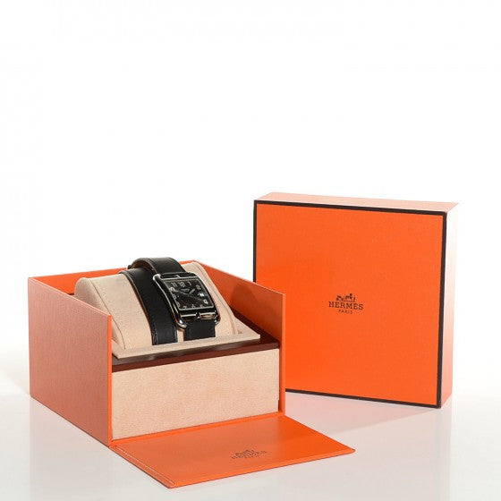 Hermes Stainless Steel Barenia 33mm Cape Cod Quartz Watch Noir 11 of 22