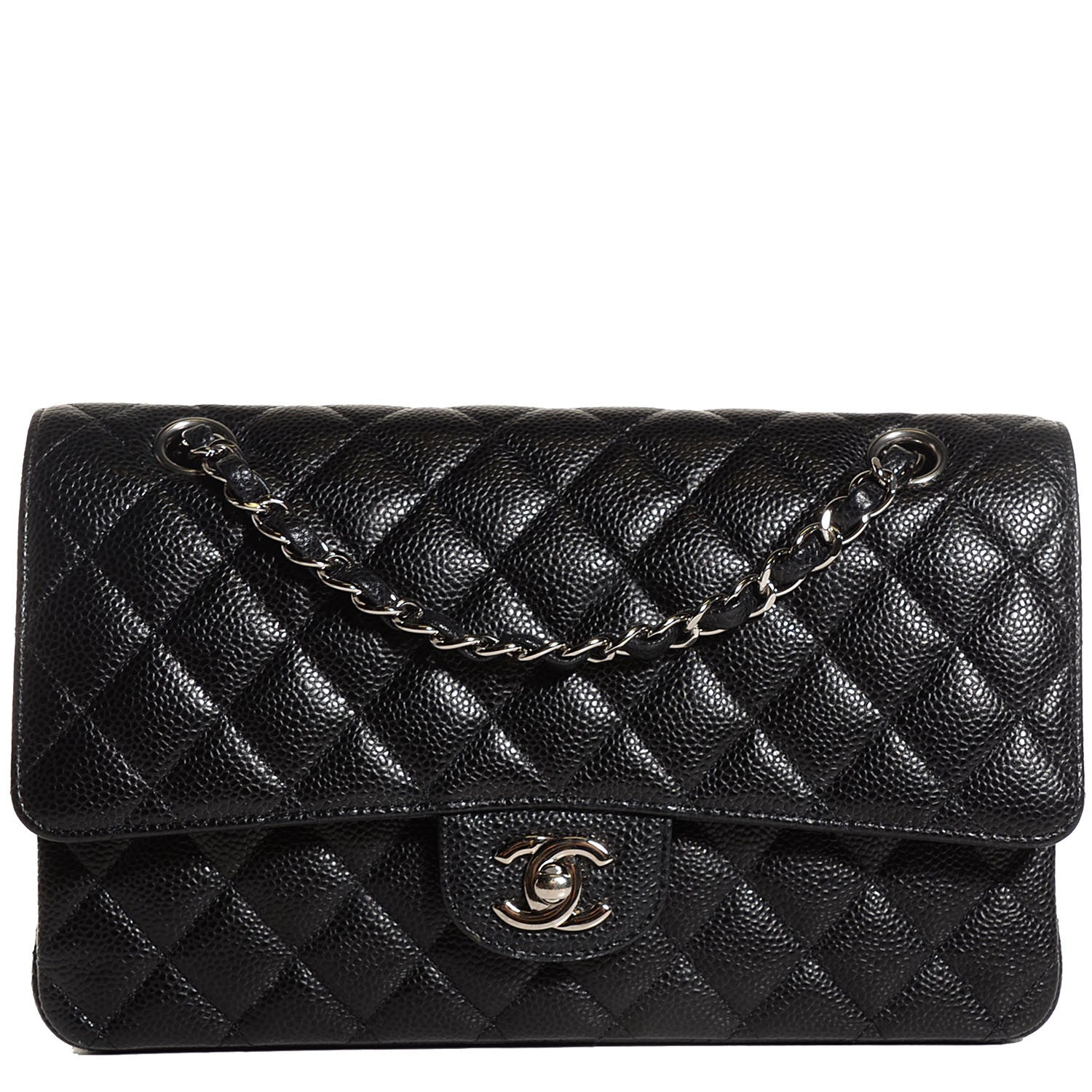 Chanel Caviar Quilted Medium Double Flap Black 1 of 8