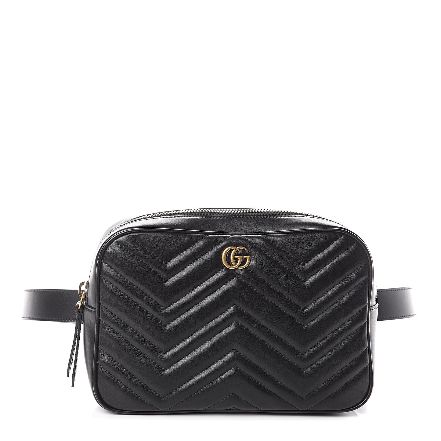 Calfskin Matelasse Mens GG Marmont Belt Bag 90 36 Black