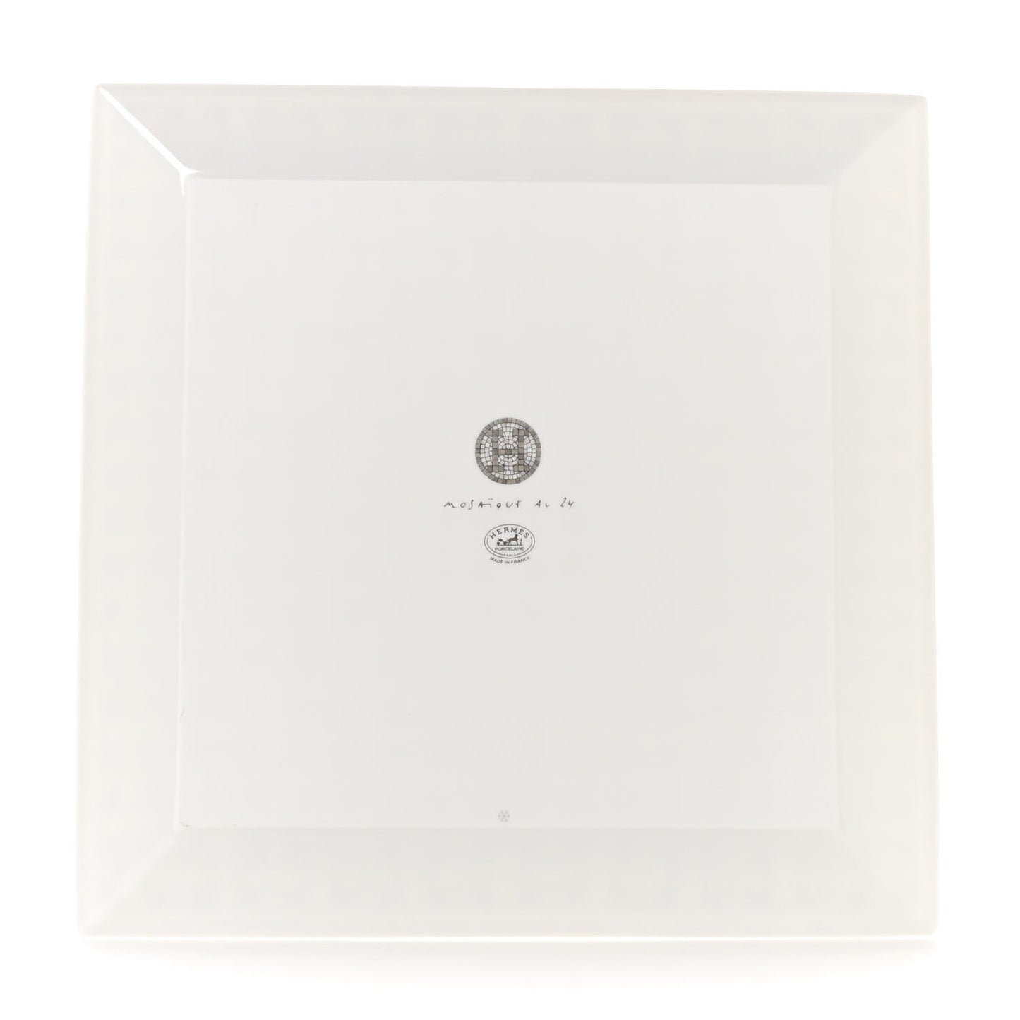 Porcelain Mosaique au 24 Square Plate Platinum