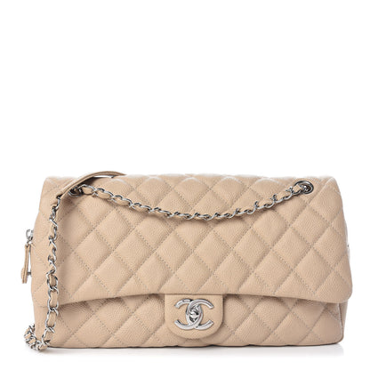 Chanel Caviar Quilted Jumbo Easy Flap Beige 1 of 10