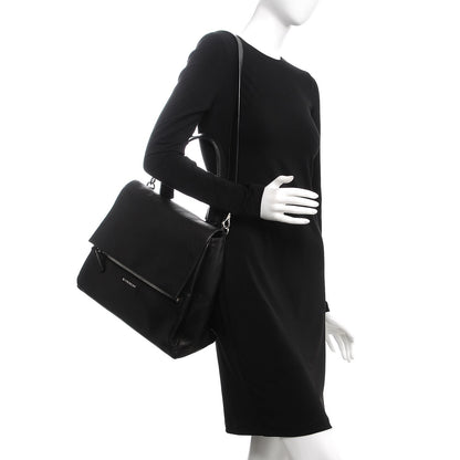 Givenchy Grained Calfskin Medium Pandora Pure Flap Bag Black 2 of 17