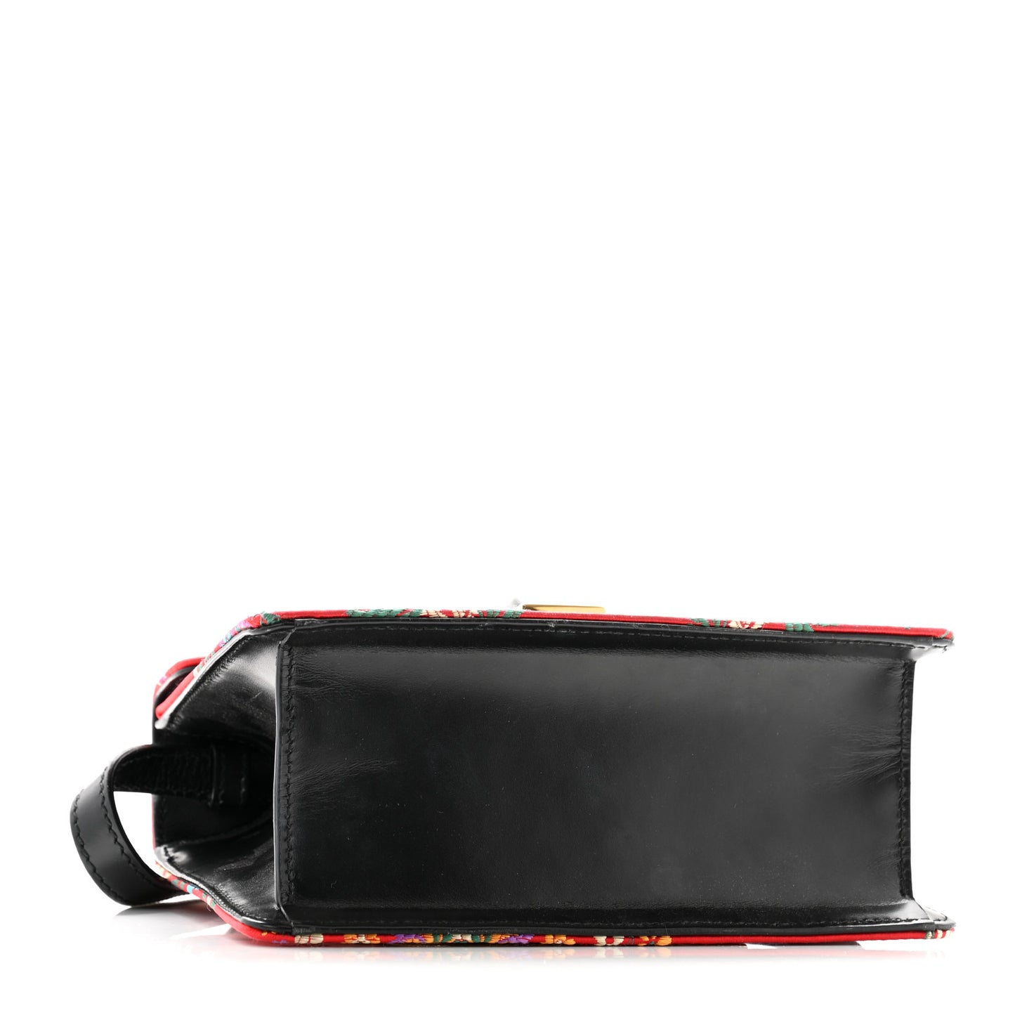 Jacquard Floral Mini Sylvie Top Handle Bag Red Multicolor Black