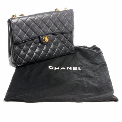Chanel Caviar Jumbo Single Flap Black 9 of 9