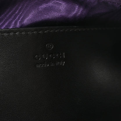 Gucci Nylon Calfskin Enamel GG Matelasse Shoulder Bag Black 6 of 9