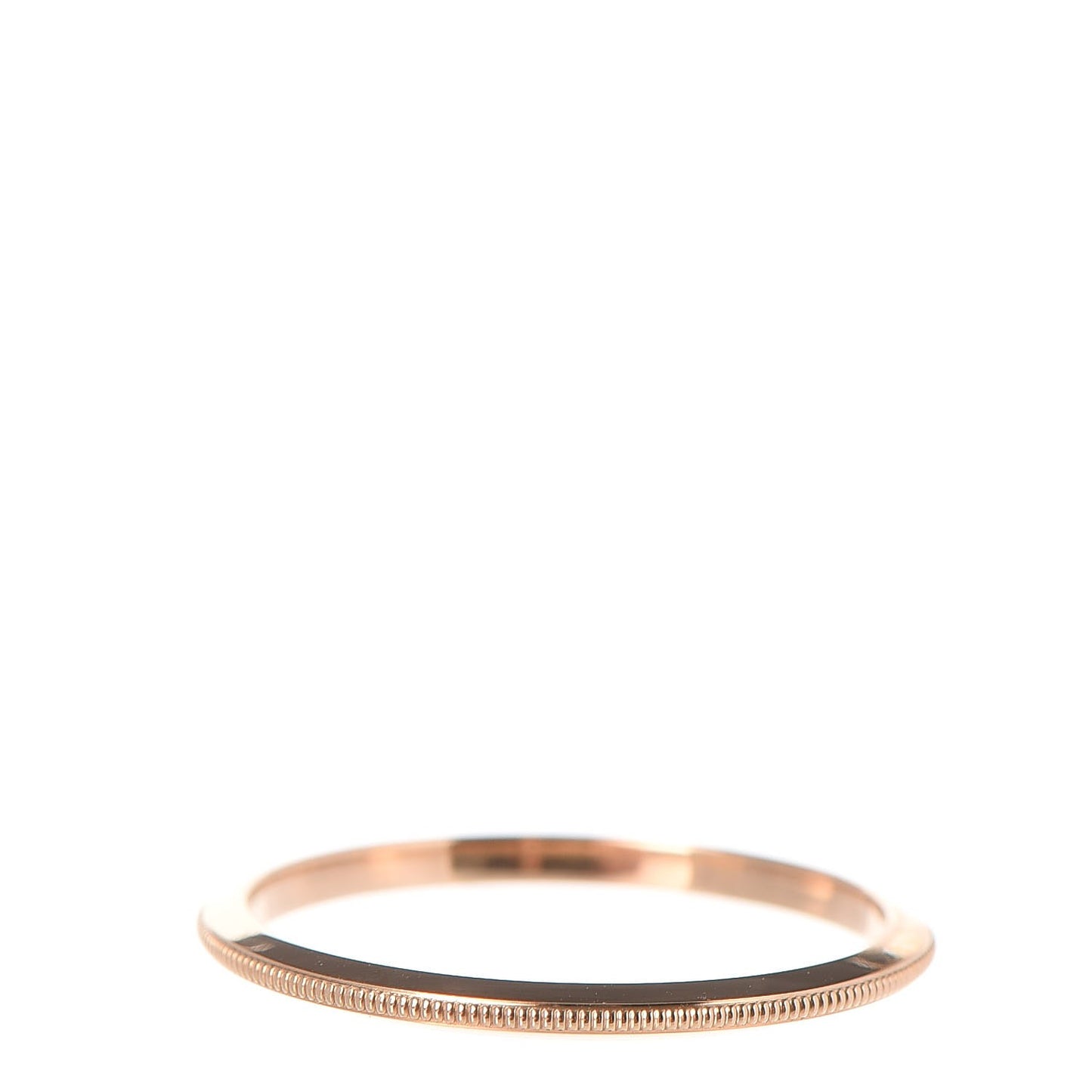 18K Rose Gold Milgrain Band Ring 56 7.5