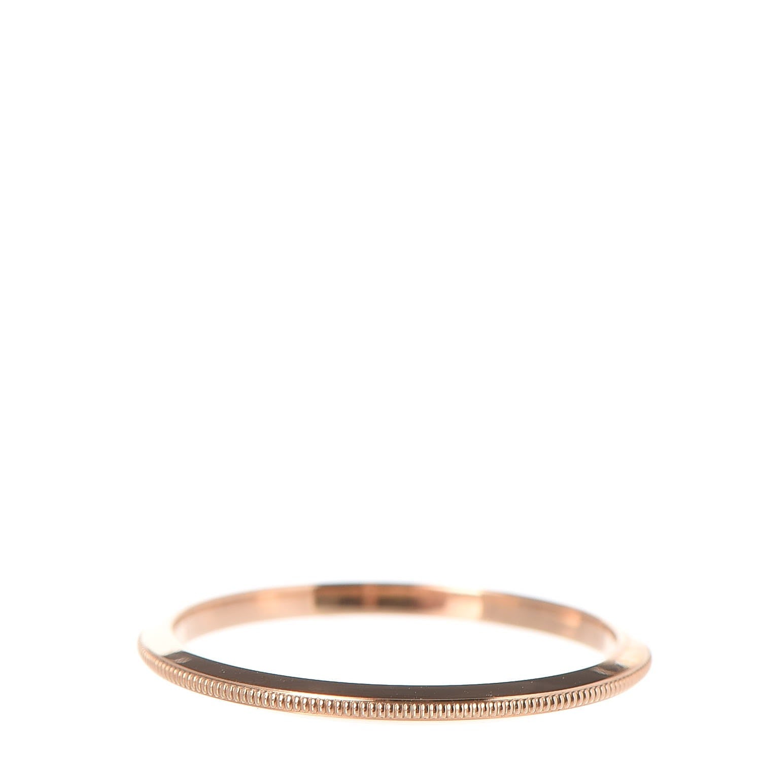 Tiffany 18K Rose Gold Milgrain Band Ring 56 7.5 4 of 5