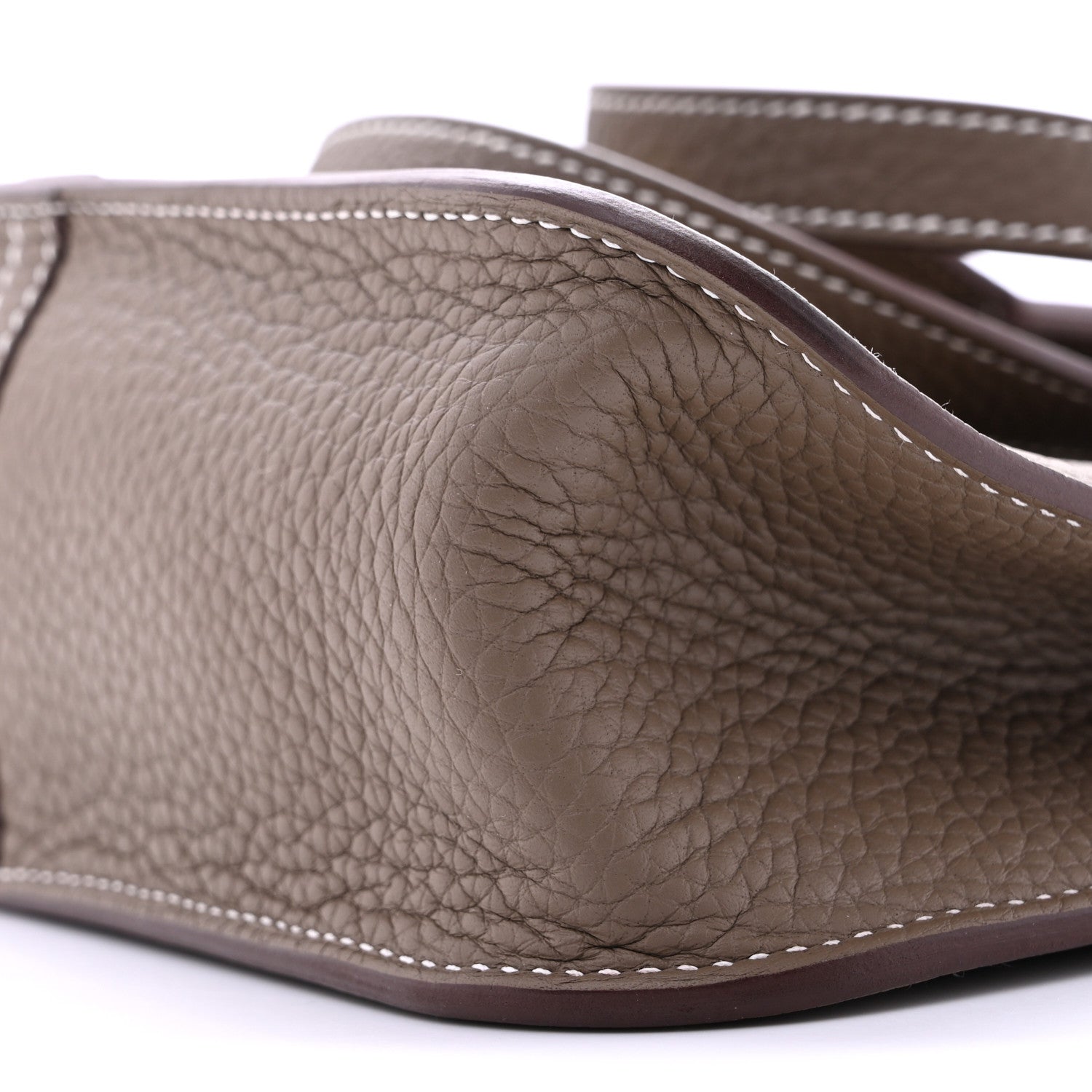 Hermes Taurillon Clemence Halzan 25  Etoupe 10 of 10