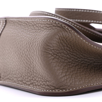 Hermes Taurillon Clemence Halzan 25  Etoupe 10 of 10