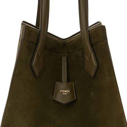 Fendi Vitello Vernice Camoscio Medium Fendi Origami Military Brown Avocado 7 of 9
