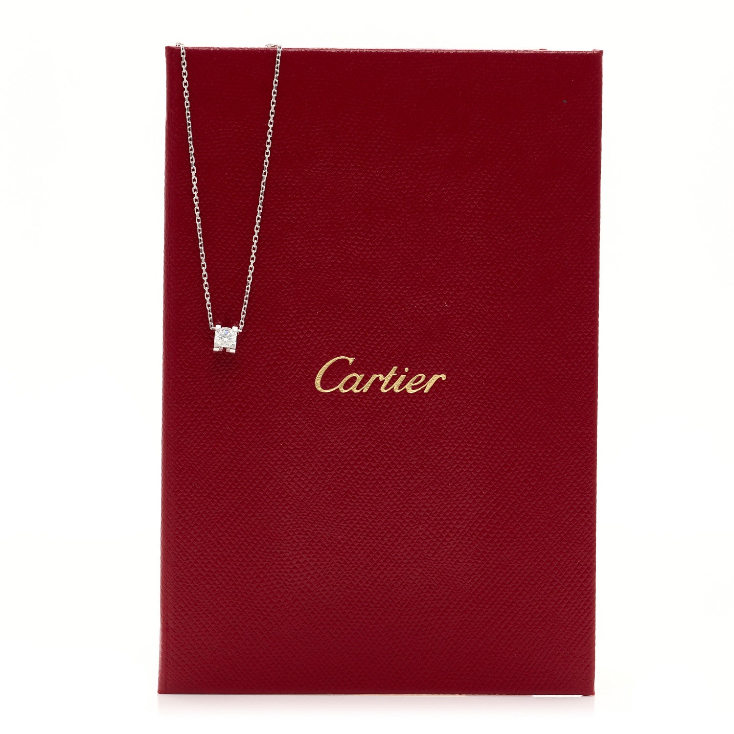 Cartier 18K White Gold Diamond .23ct C De Cartier Pendant Necklace 5 of 5