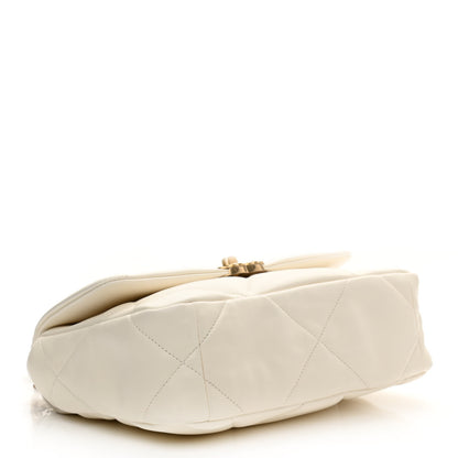 Chanel Lambskin Quilted Medium Chanel 19 Flap White 4 of 11