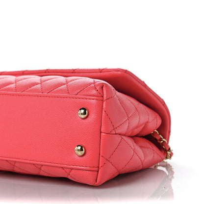 Chanel Caviar Quilted Mini Coco Handle Flap Pink 8 of 8