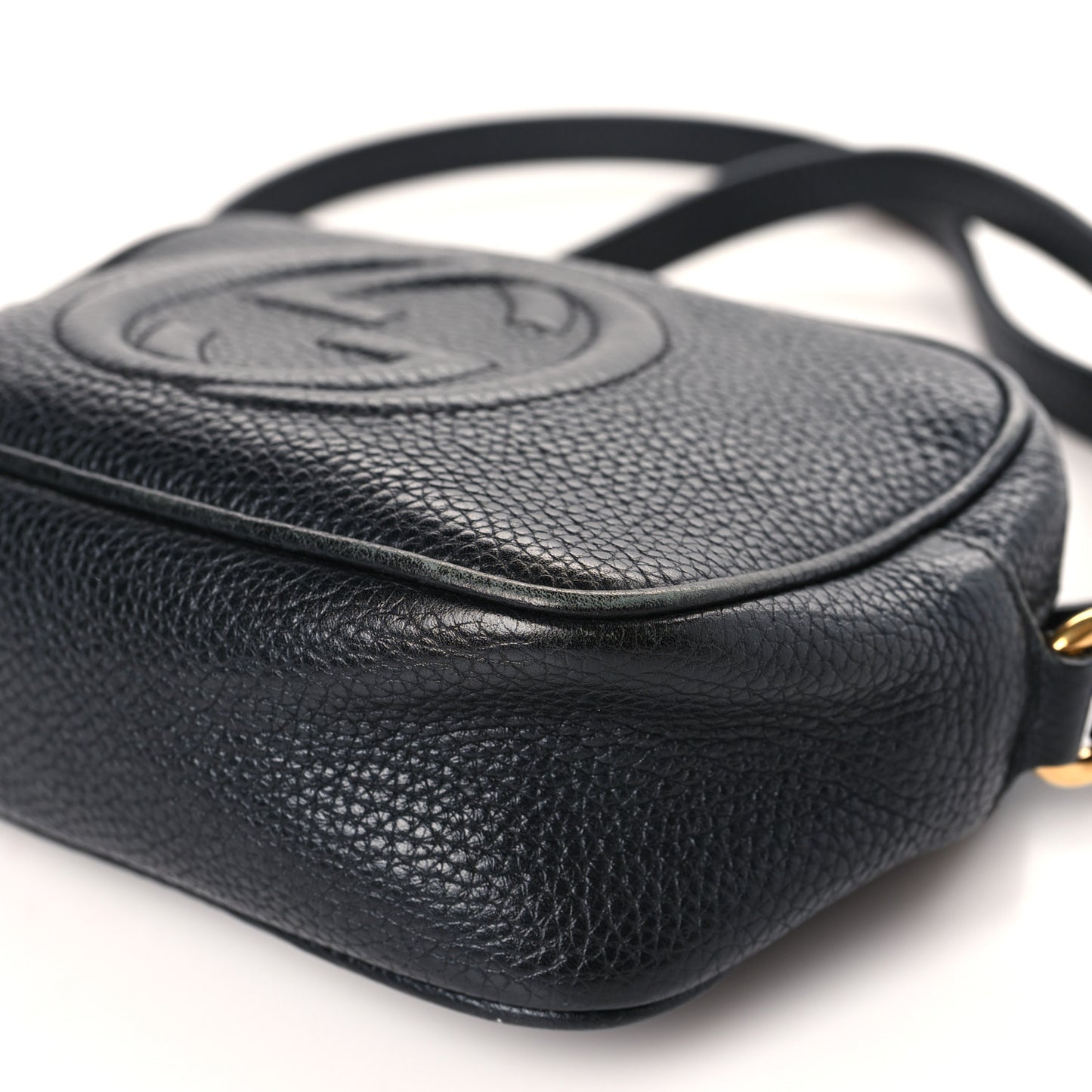 Pebbled Calfskin Mini Soho Disco Bag Black