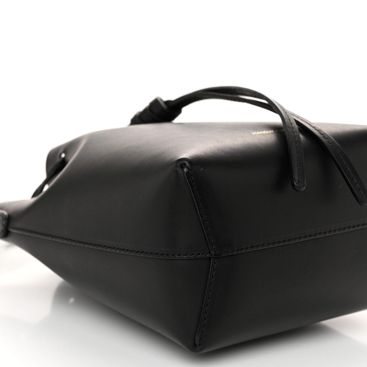 Mansur Gavriel Calfskin Mini Mini Bucket Bag Black Royal Blu 9 of 11