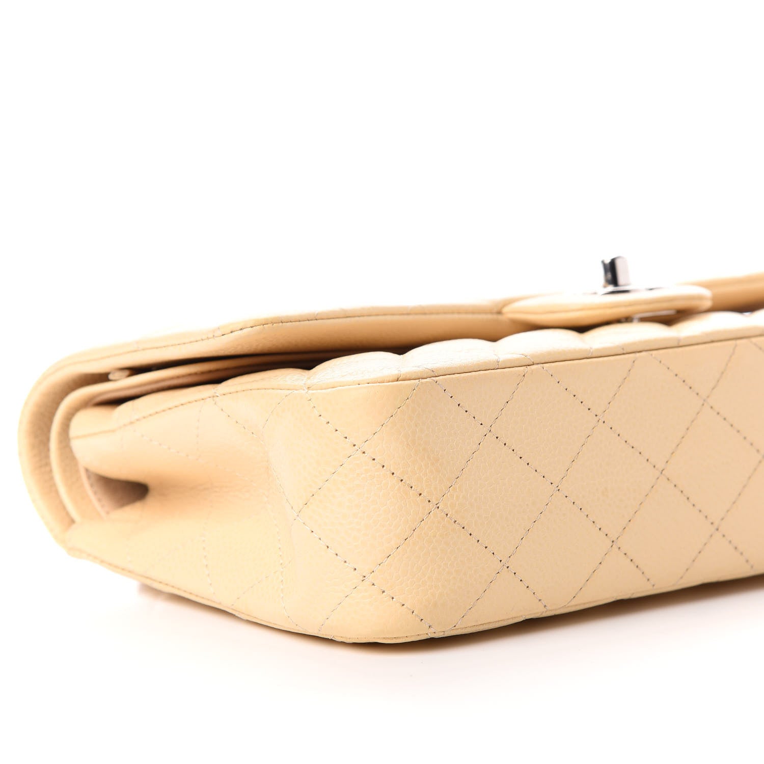 Chanel Caviar Quilted Medium Double Flap Beige 8 of 9