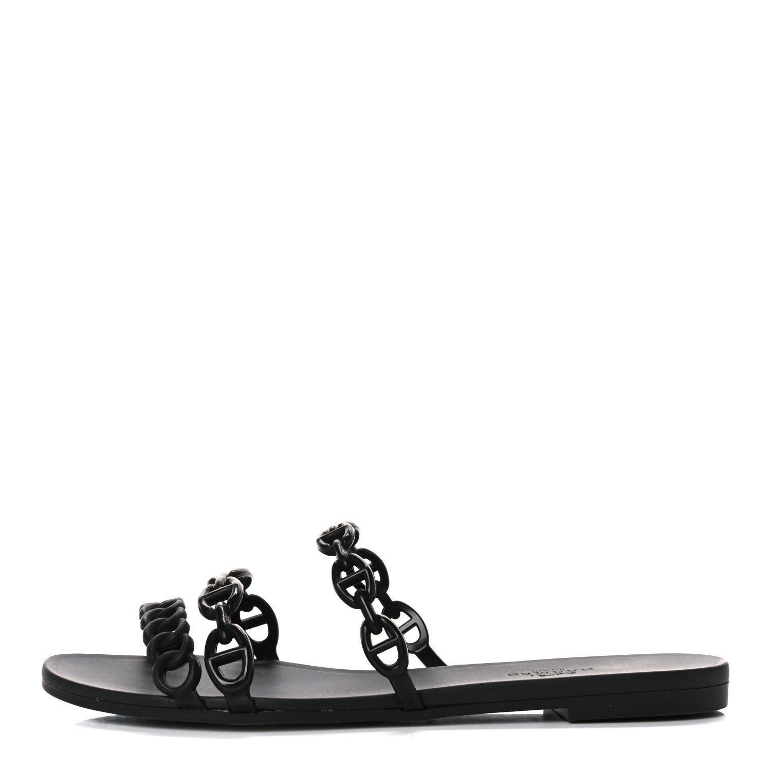 Hermes TPU Rivage Sandals 36 Black 1 of 11