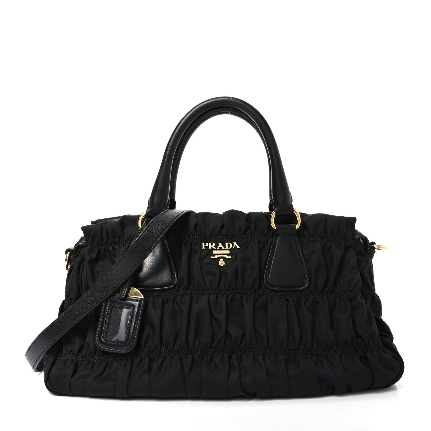 Tessuto Nylon Gaufre Tote Black