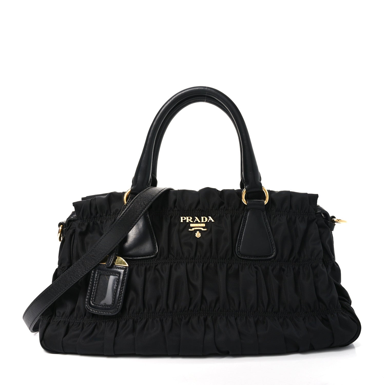 Prada Tessuto Nylon Gaufre Tote Black 1 of 9