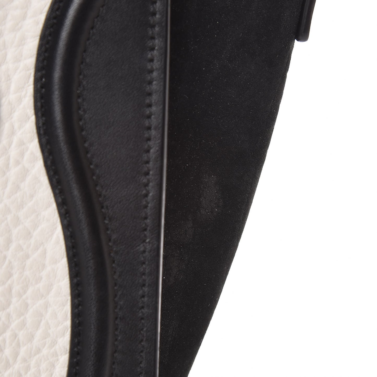 Bullhide Calfskin Nubuck Bi-Color Nano Luggage Black White