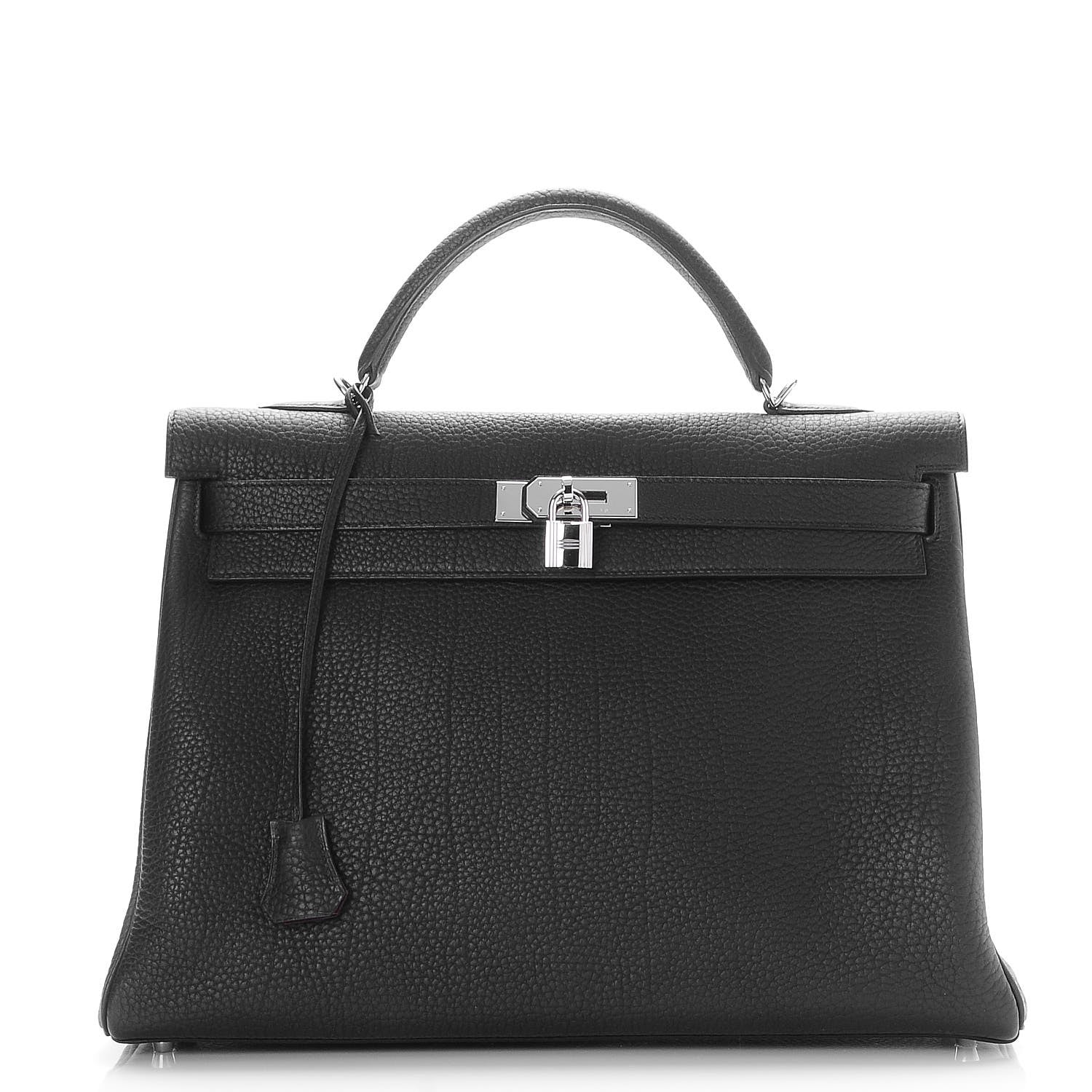 Hermes Fjord Horseshoe Kelly Retourne 40 Black Rouge H 1 of 34