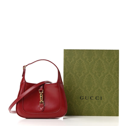 Gucci Boarded Dyana Lux Calfskin Mini Jackie 1961 Hobo New Cherry Red 10 of 10